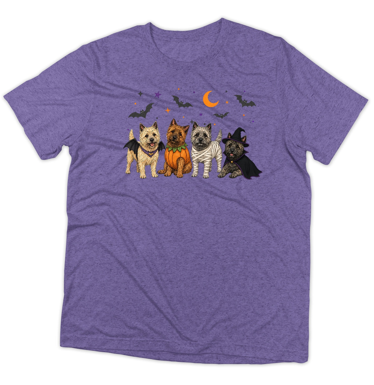 Cairn Terrier Halloween Lineup - Adult Tri-Blend T-Shirt