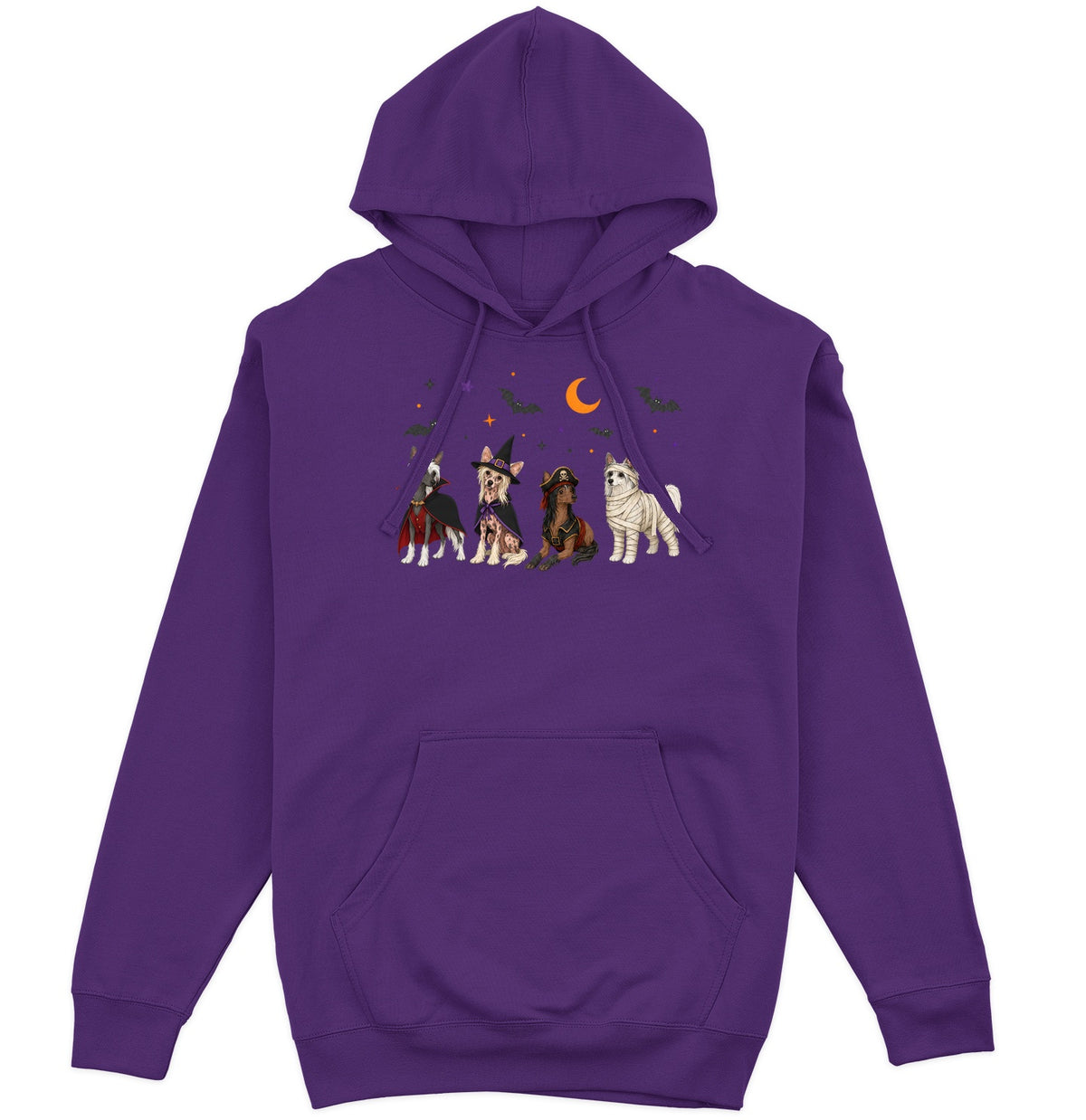 Chinese Crested Halloween Lineup - Adult Unisex Hoodie