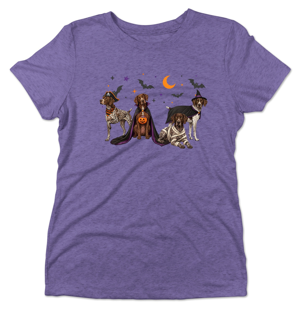 German Shorthaired Pointer Halloween Lineup - Women's Tri-Blend T-Shirt