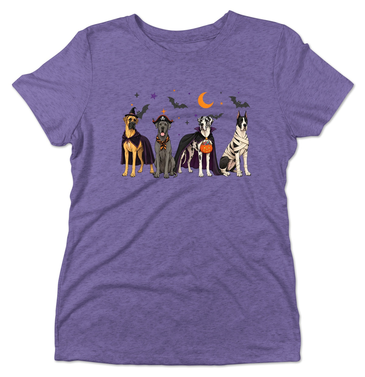 Great Dane Halloween Lineup - Women's Tri-Blend T-Shirt