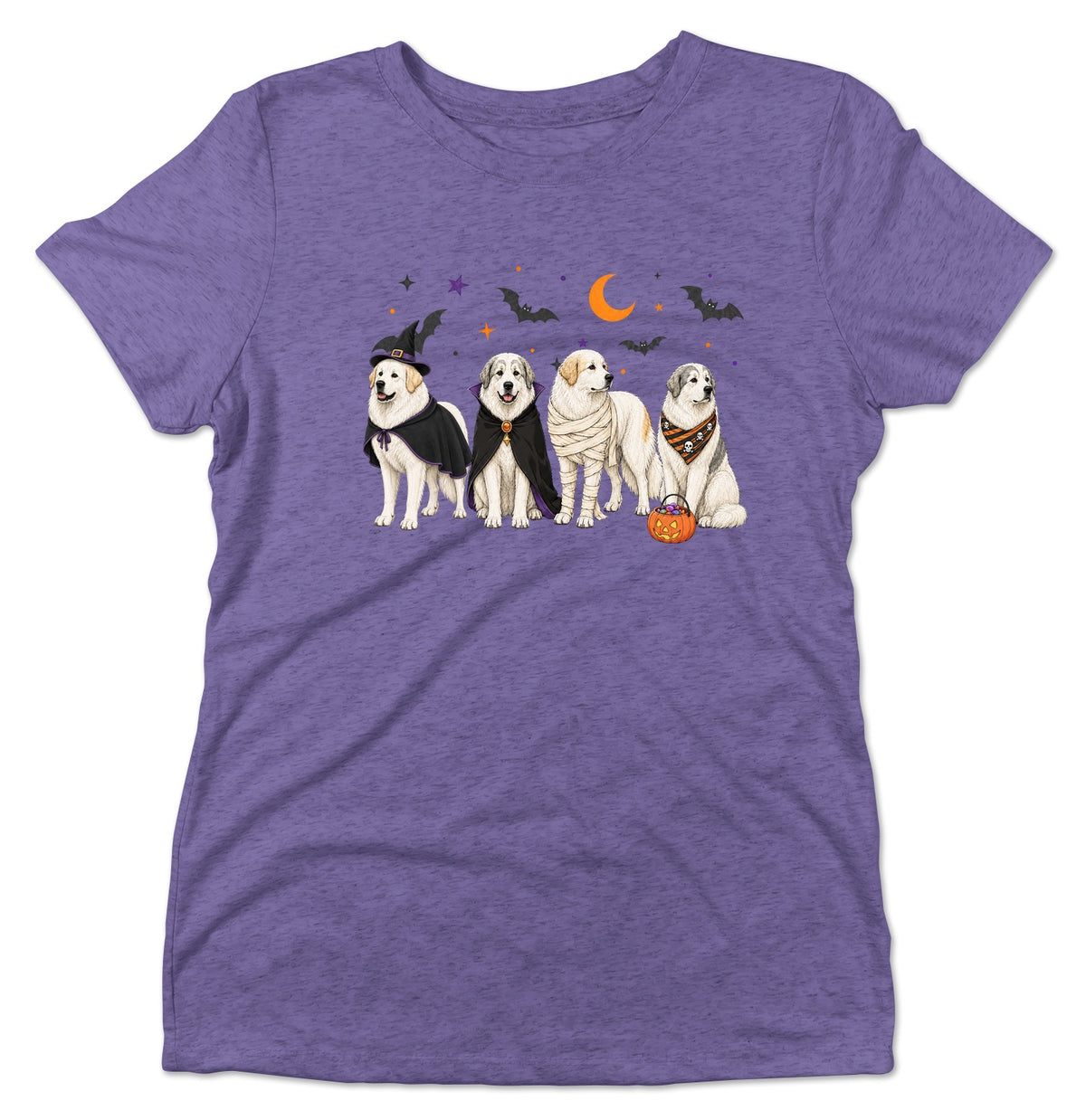 Great Pyrenees Halloween Lineup - Women's Tri-Blend T-Shirt