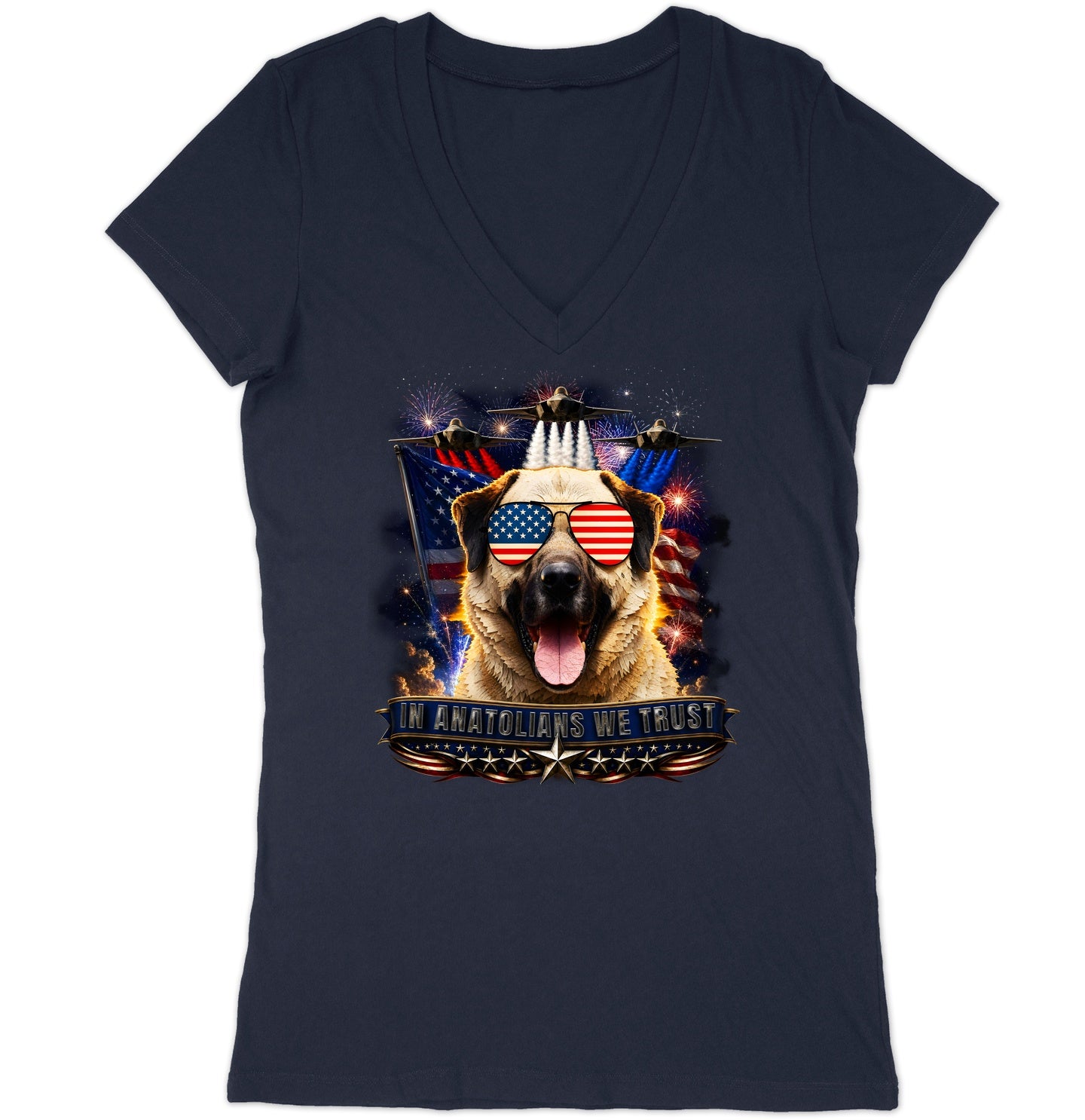In Anatolian Shepherd Dogs We Trust - Women's V-Neck T-Shirt
