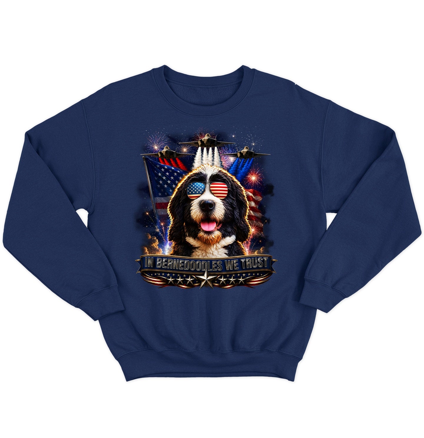 In Bernedoodles We Trust - Crewneck Sweatshirt