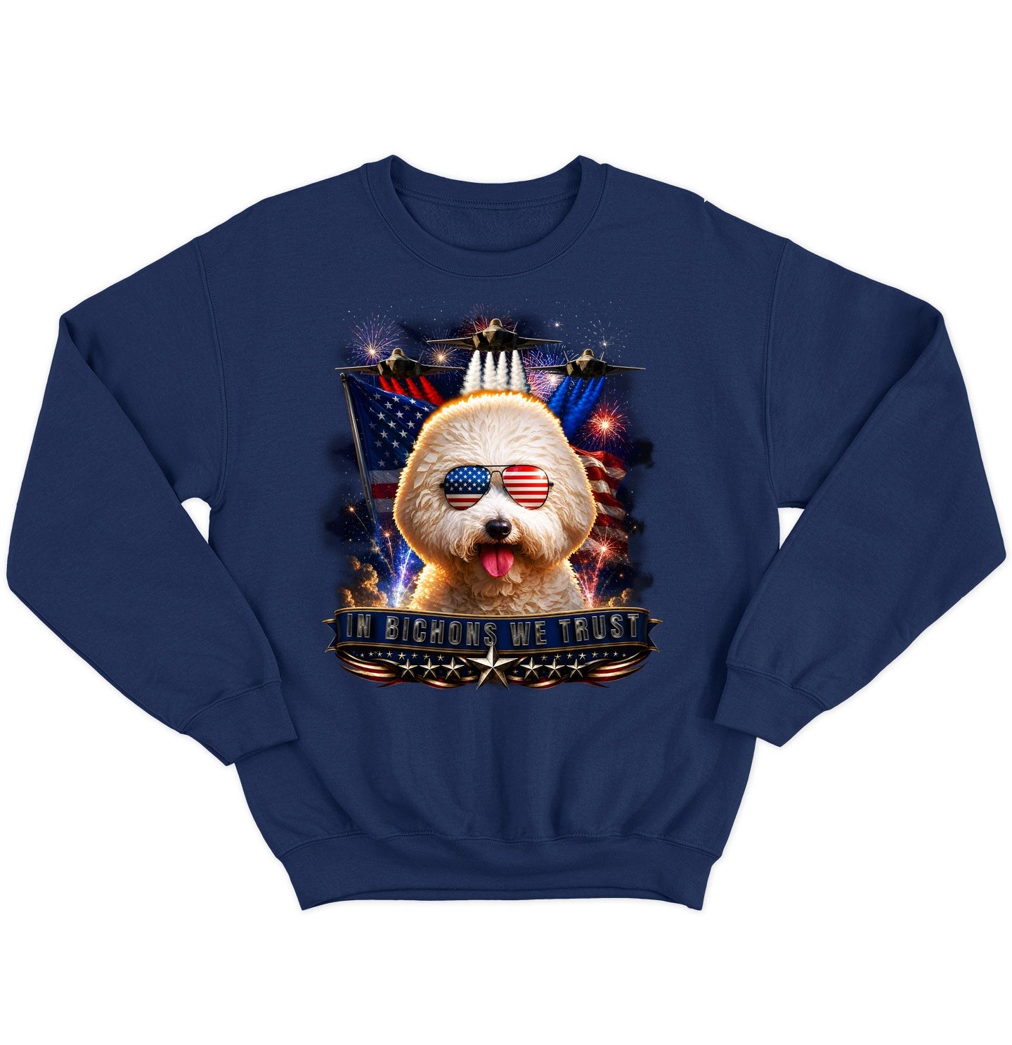 In Bichons Frises We Trust - Crewneck Sweatshirt