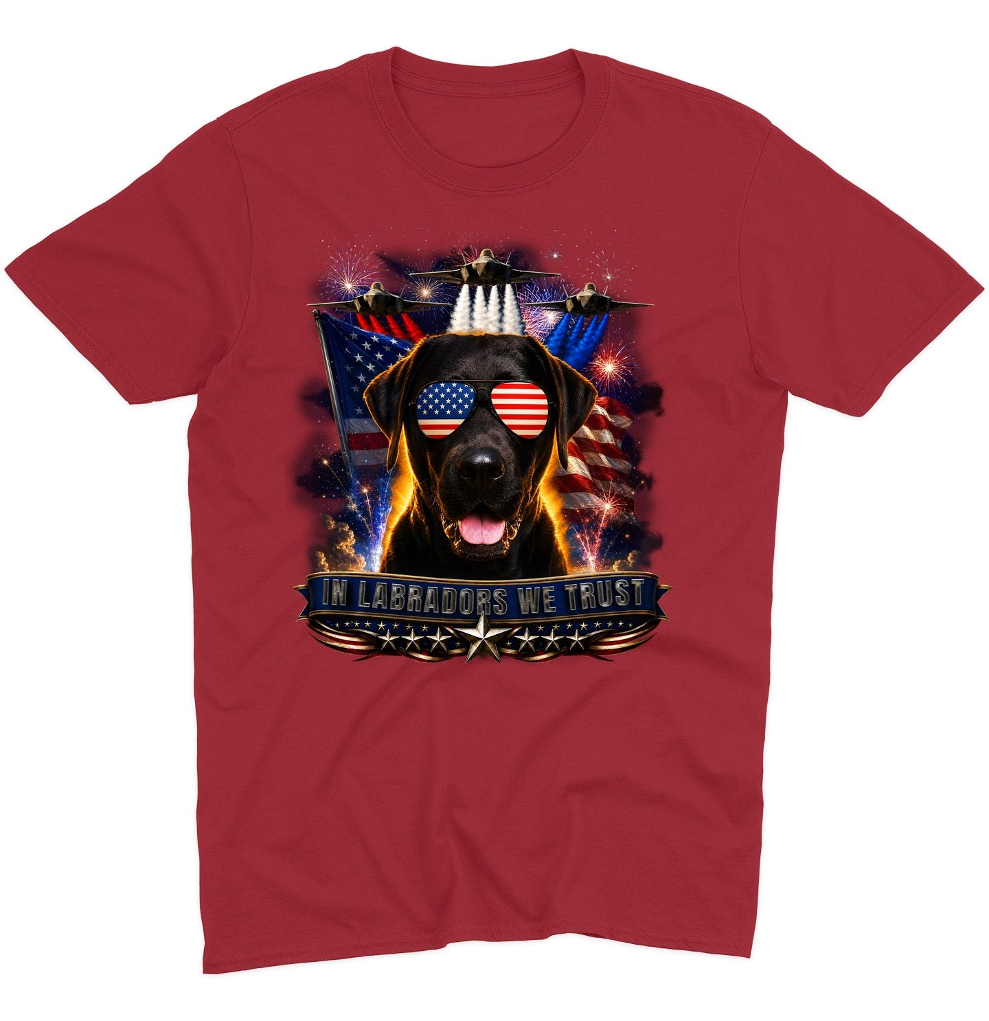 In Black Labrador Retrievers We Trust - Adult Unisex T-Shirt