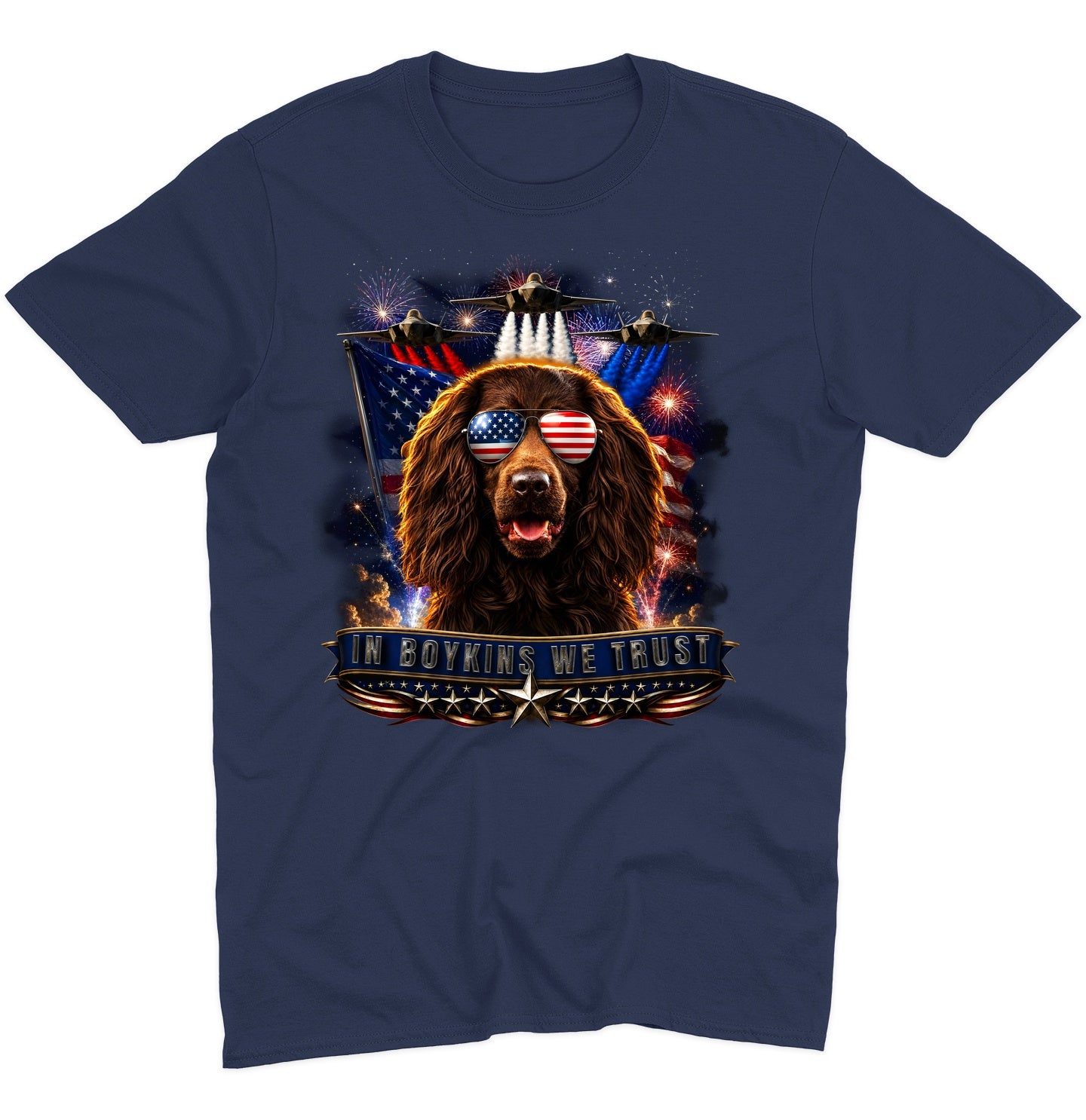 In Boykin Spaniels We Trust - Adult Unisex T-Shirt