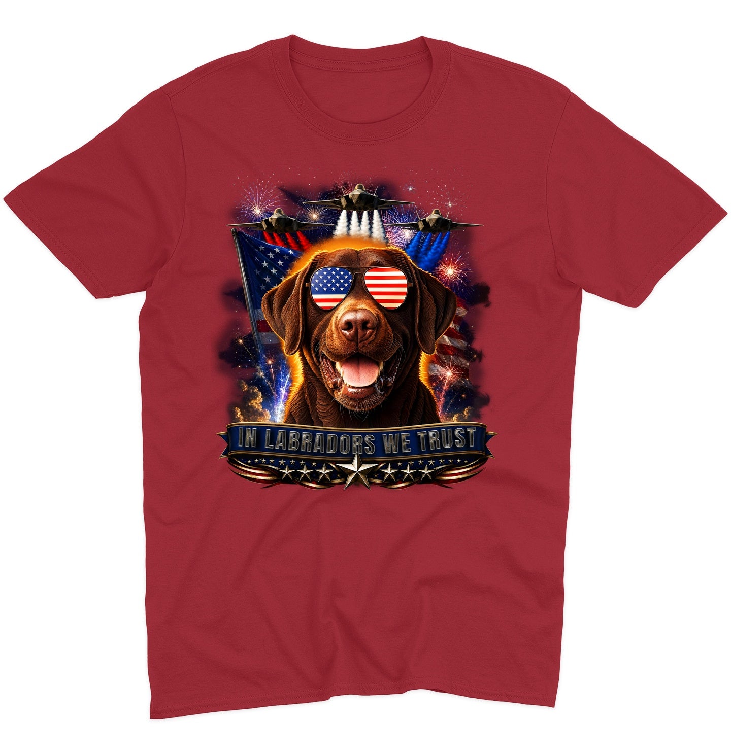 In Chocolate Labrador Retrievers We Trust - Adult Unisex T-Shirt
