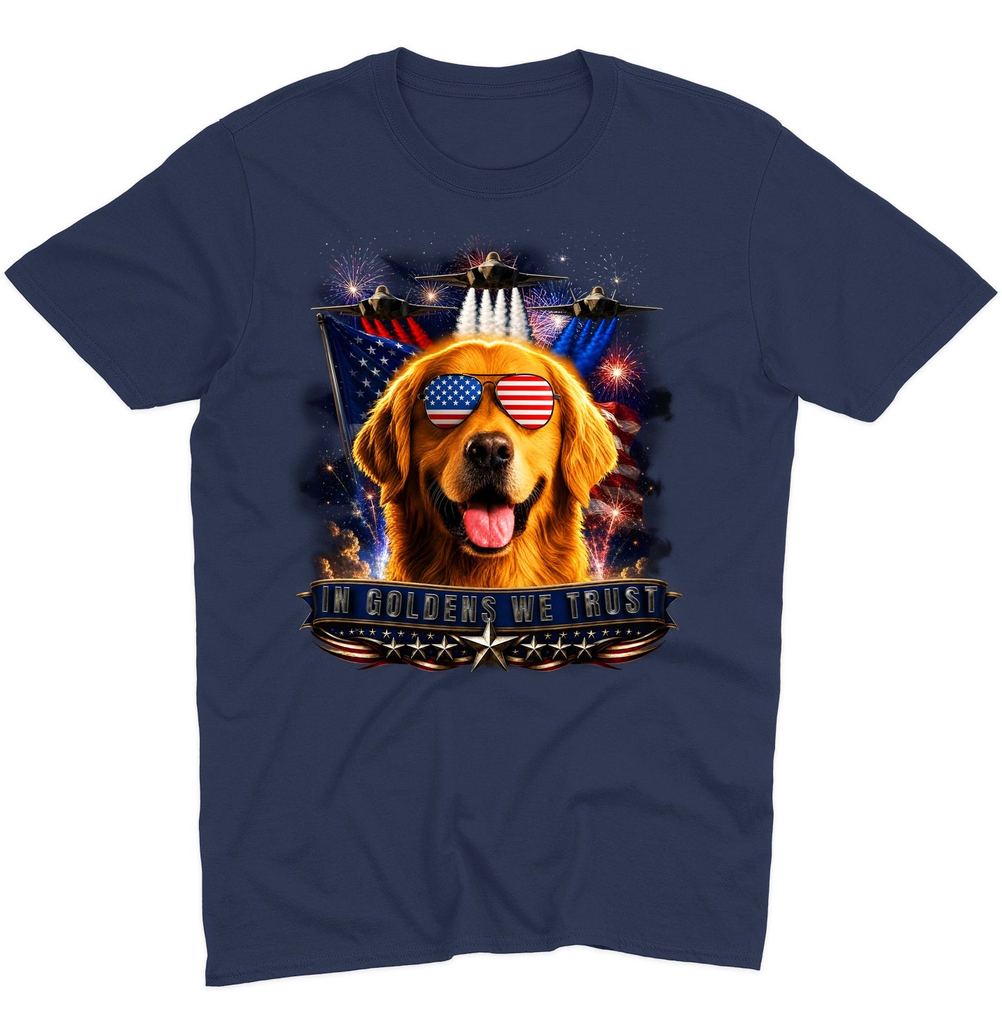 In Golden Retrievers We Trust - Adult Unisex T-Shirt