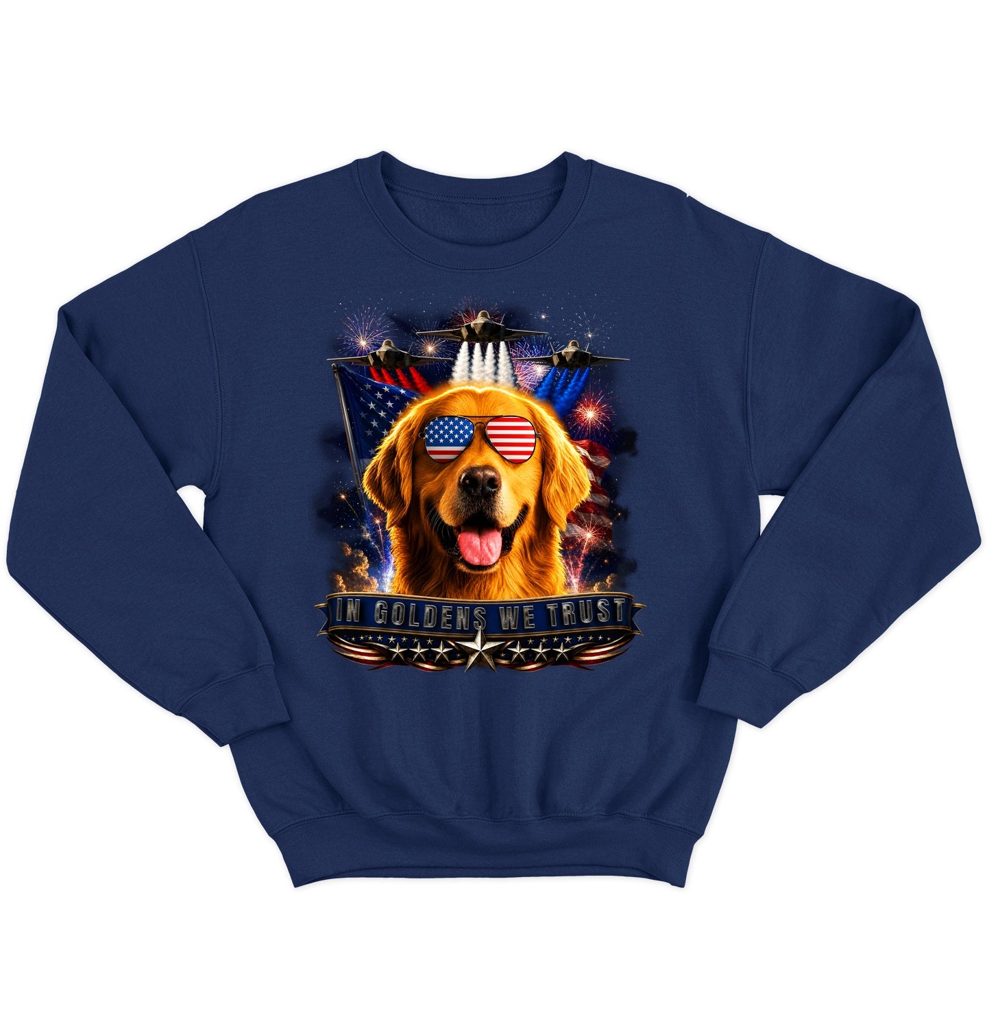 In Golden Retrievers We Trust - Crewneck Sweatshirt
