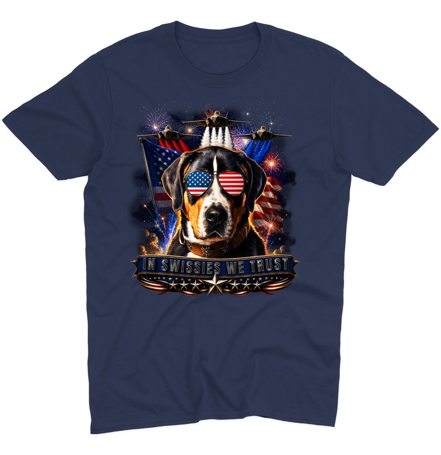 In Greater Swiss Mountain Dogs We Trust - Adult Unisex T-Shirt