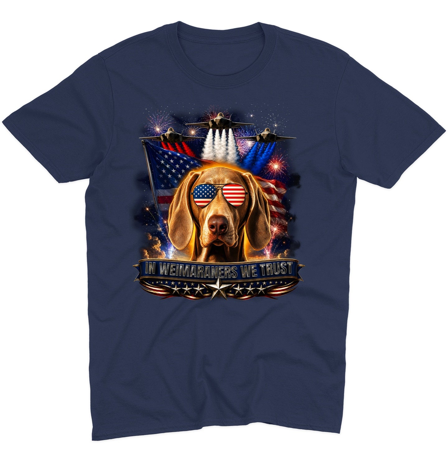 In Weimaraners We Trust - Adult Unisex T-Shirt