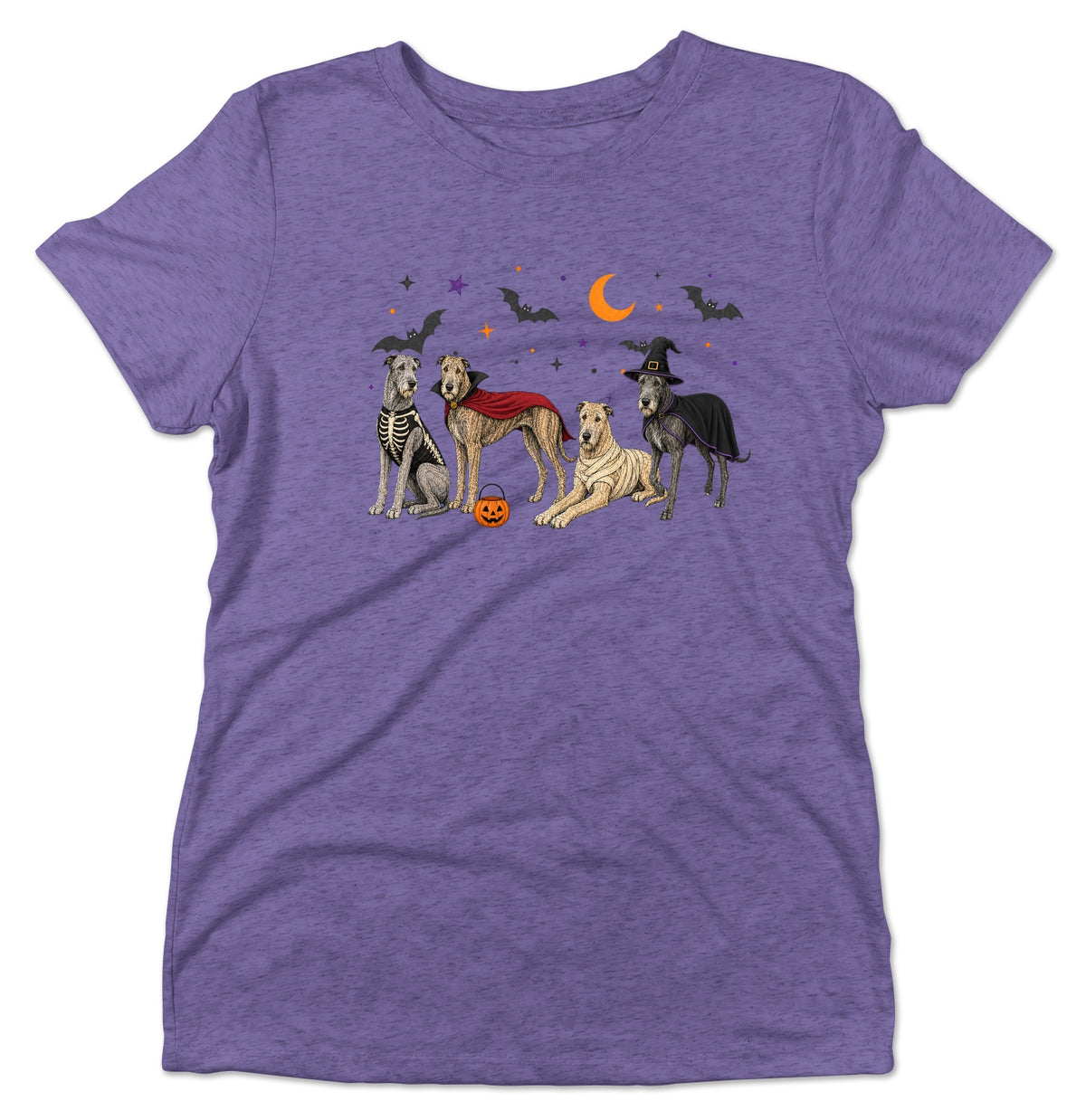 Irish Wolfhound Halloween Lineup - Women's Tri-Blend T-Shirt
