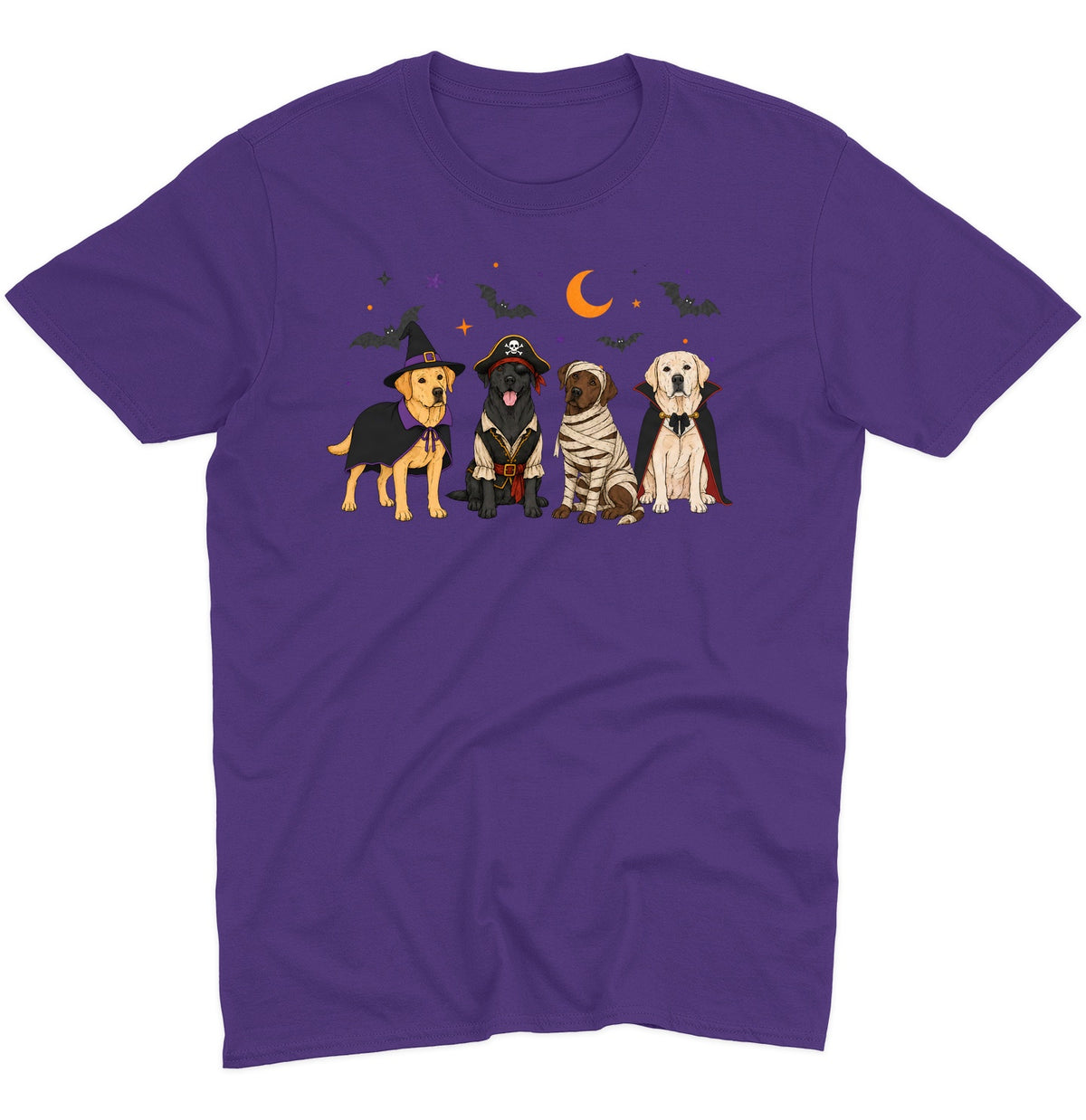 Labrador Retriever Halloween Lineup - Adult Unisex T-Shirt