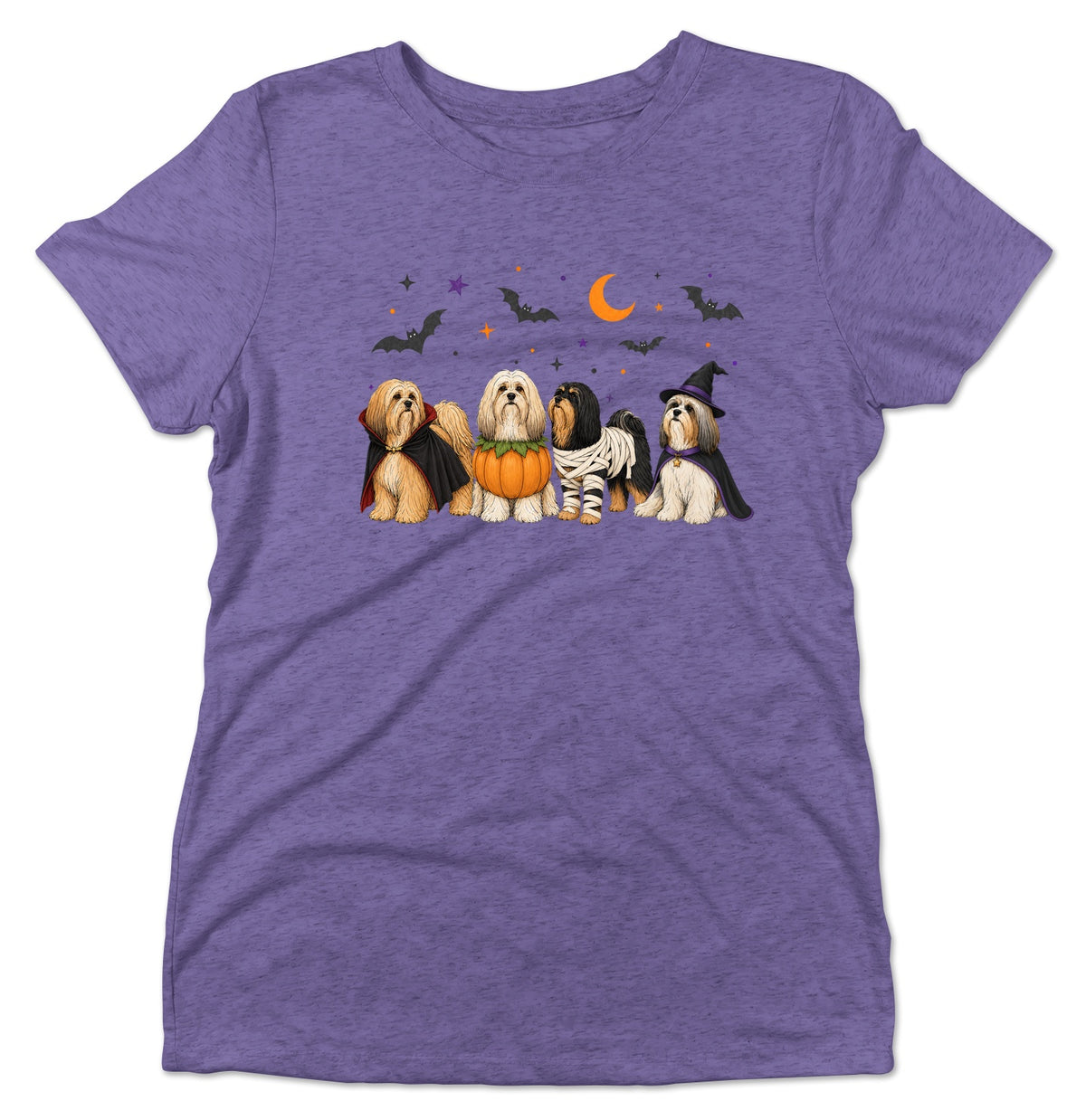 Lhasa Apso Halloween Lineup - Women's Tri-Blend T-Shirt