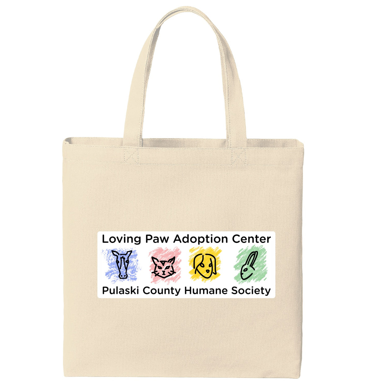 Loving Paws Adoption Center Logo - Canvas Tote