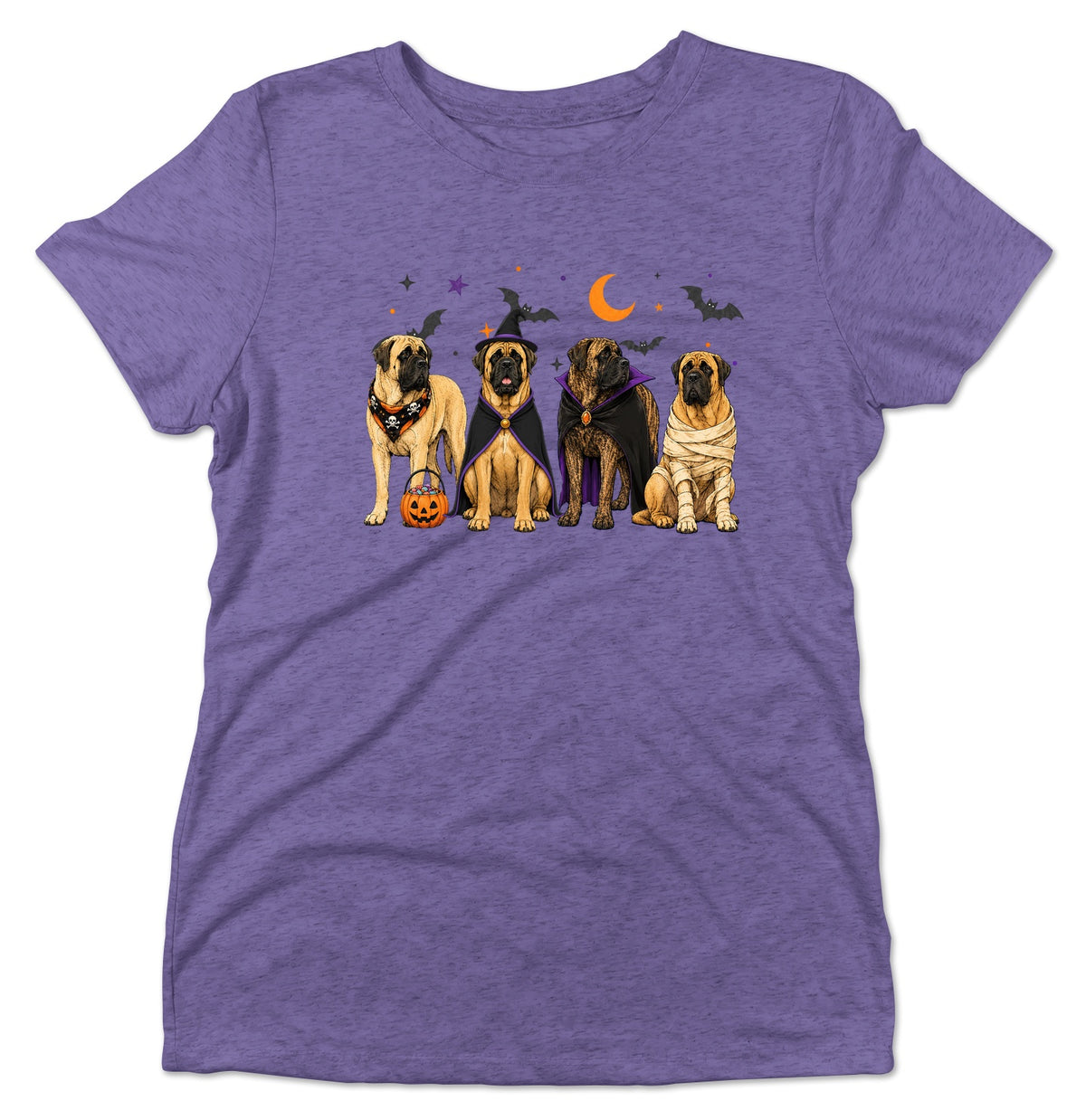 Mastiff Halloween Lineup - Women's Tri-Blend T-Shirt