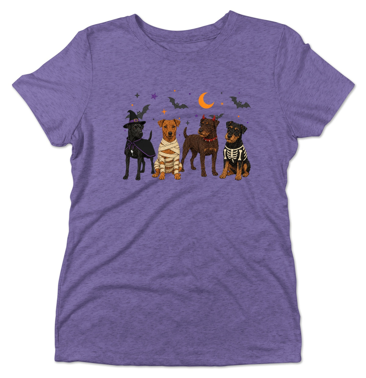 Patterdale Terrier Halloween Lineup - Women's Tri-Blend T-Shirt