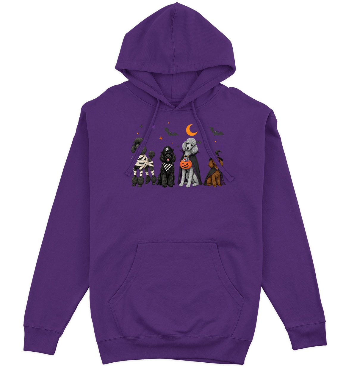 Poodle Halloween Lineup - Adult Unisex Hoodie