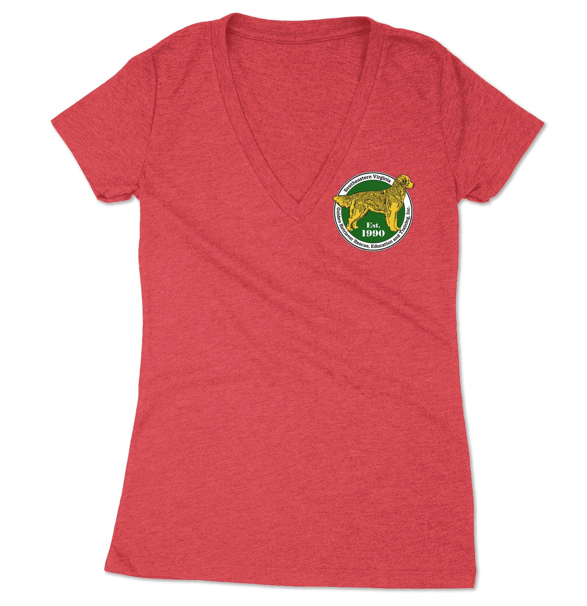 SEVA GRREAT Logo (Left Chest) - Women's V-Neck Tri-Blend T-Shirt