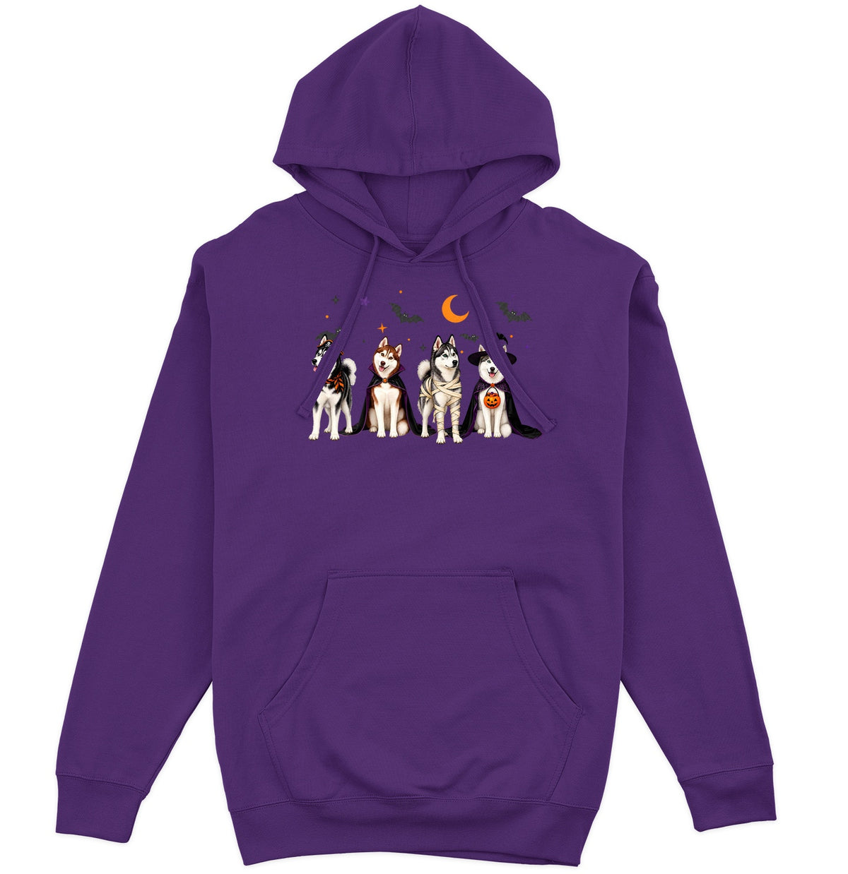 Siberian Husky Halloween Lineup - Adult Unisex Hoodie
