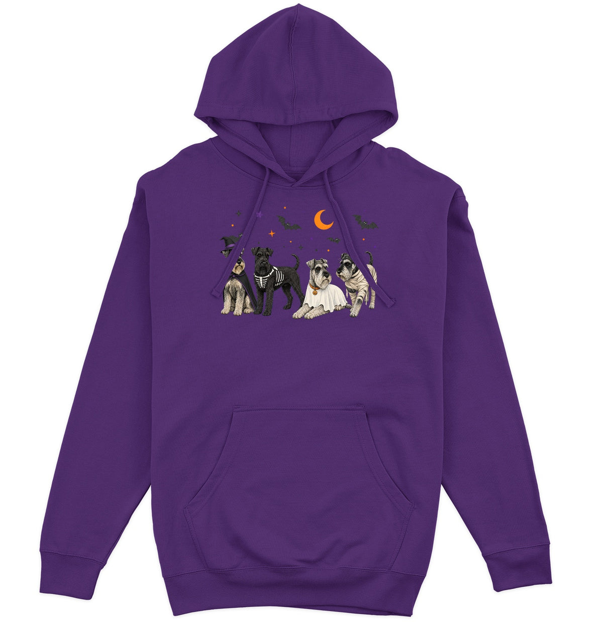 Standard Schnauzer Halloween Lineup - Adult Unisex Hoodie