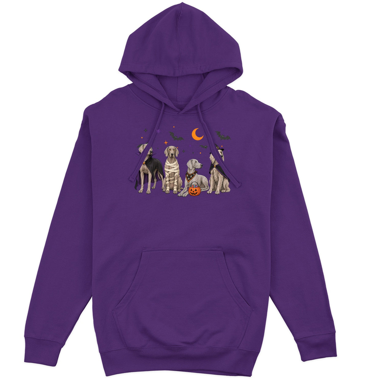 Weimaraner Halloween Lineup - Adult Unisex Hoodie