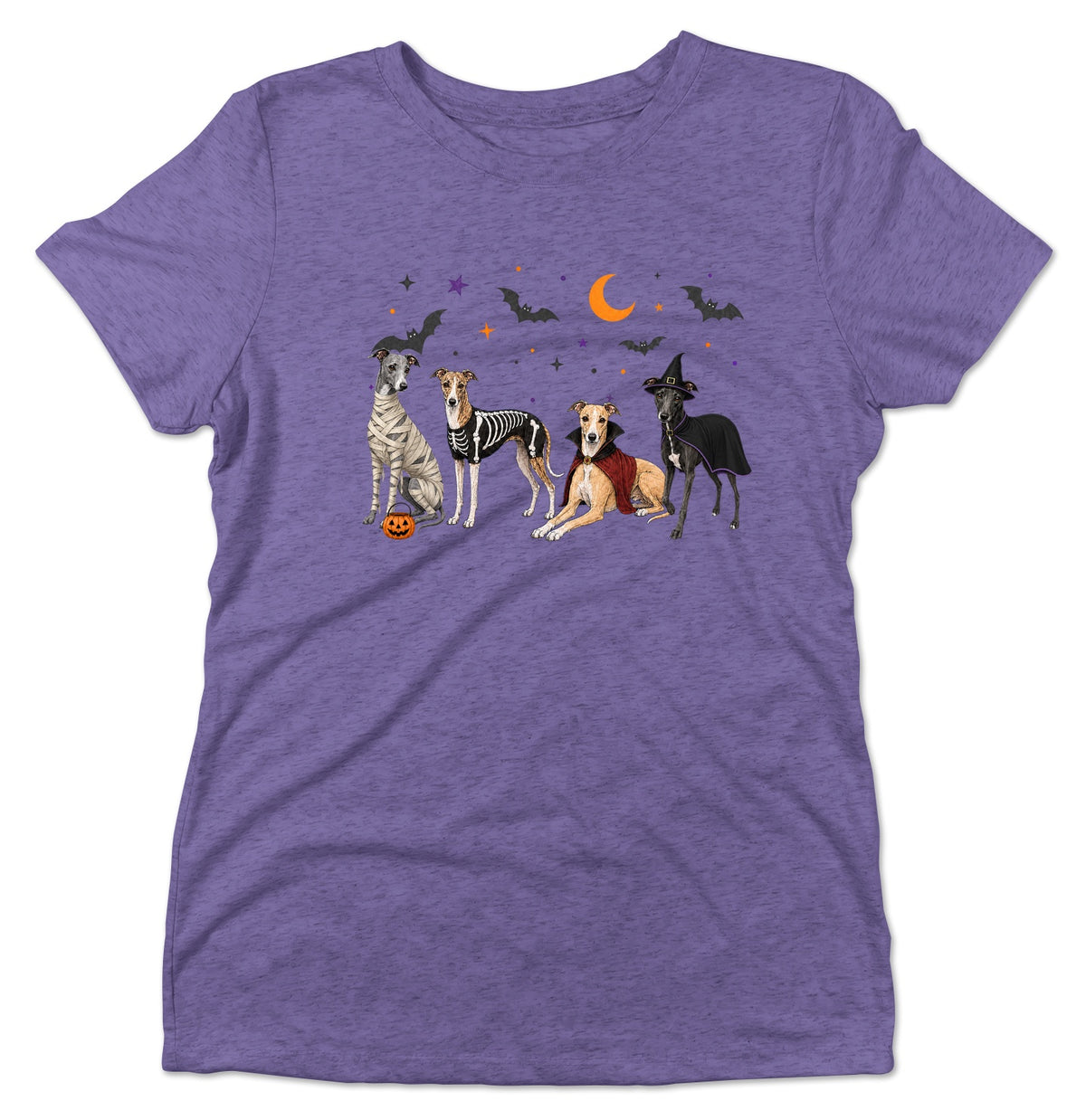 Whippet Halloween Lineup - Women's Tri-Blend T-Shirt