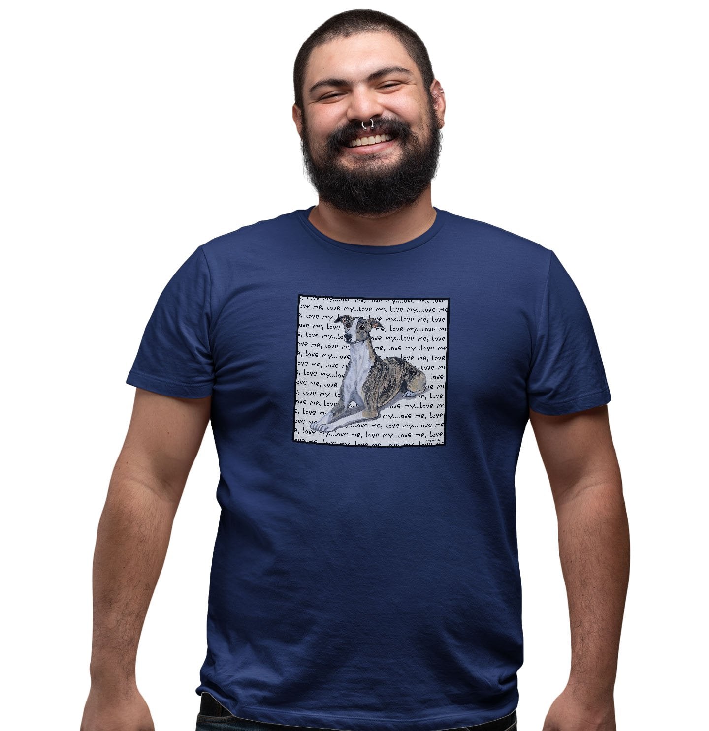 Whippet Love Text - Adult Unisex T-Shirt