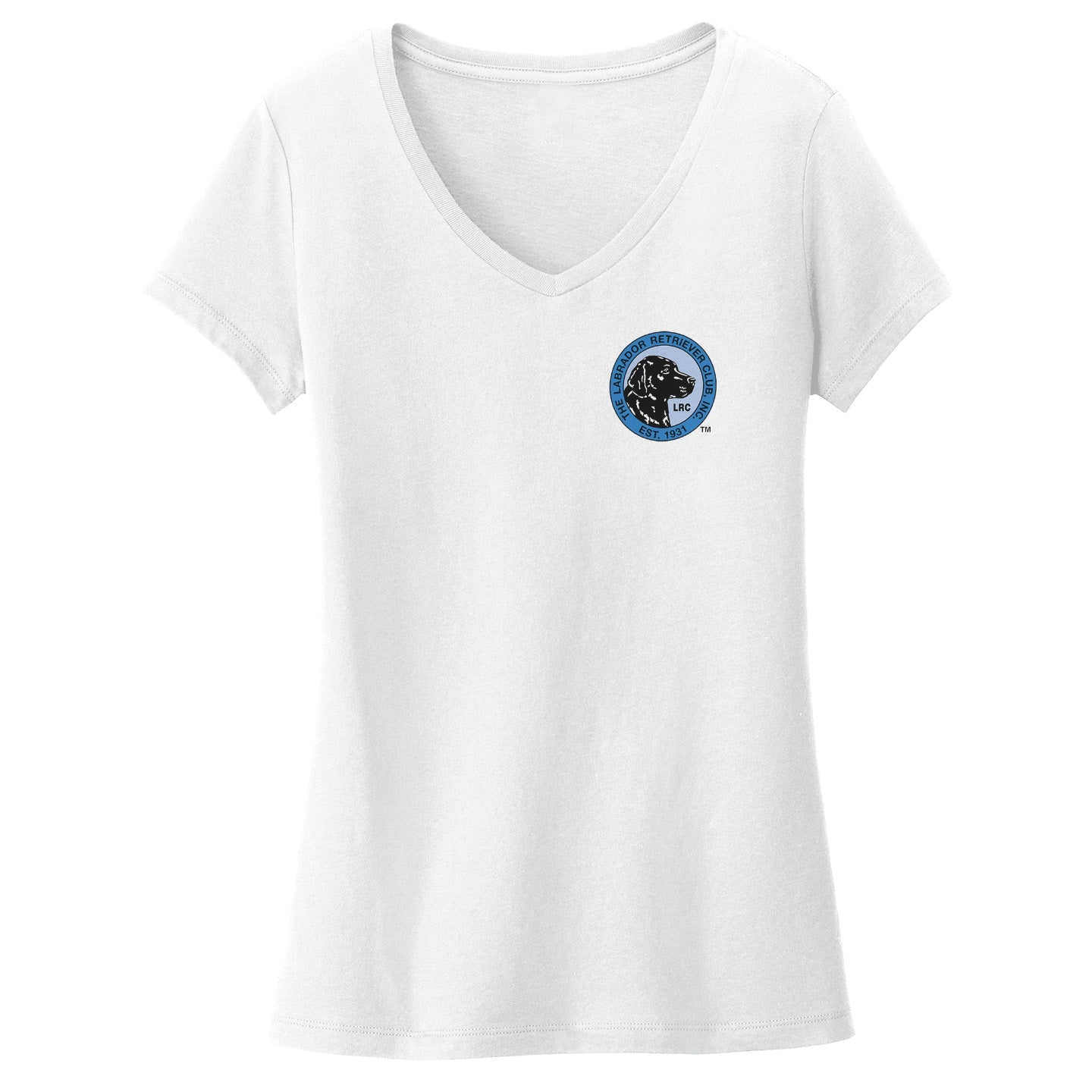 LRC Left Chest Blue Logo - Women's V-Neck T-Shirt