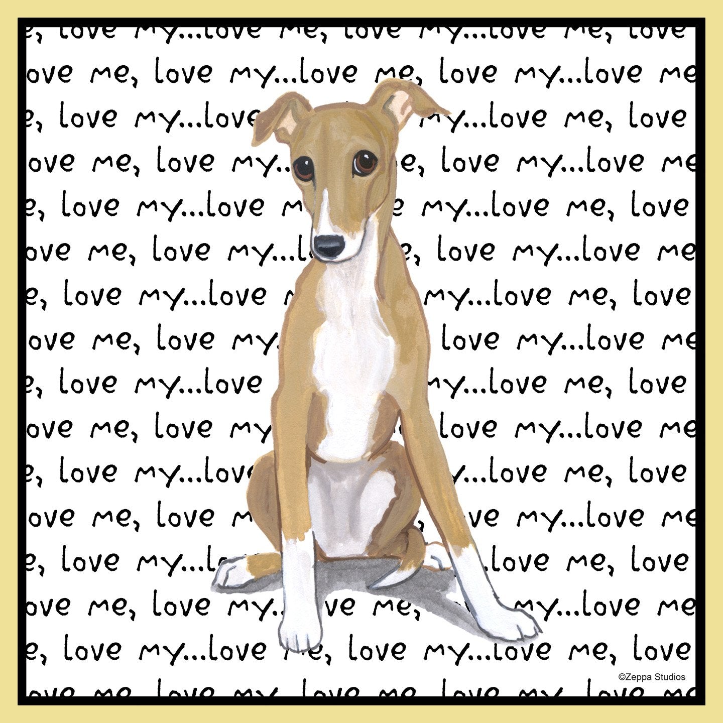 Greyhound Puppy Love Text - Adult Unisex T-Shirt