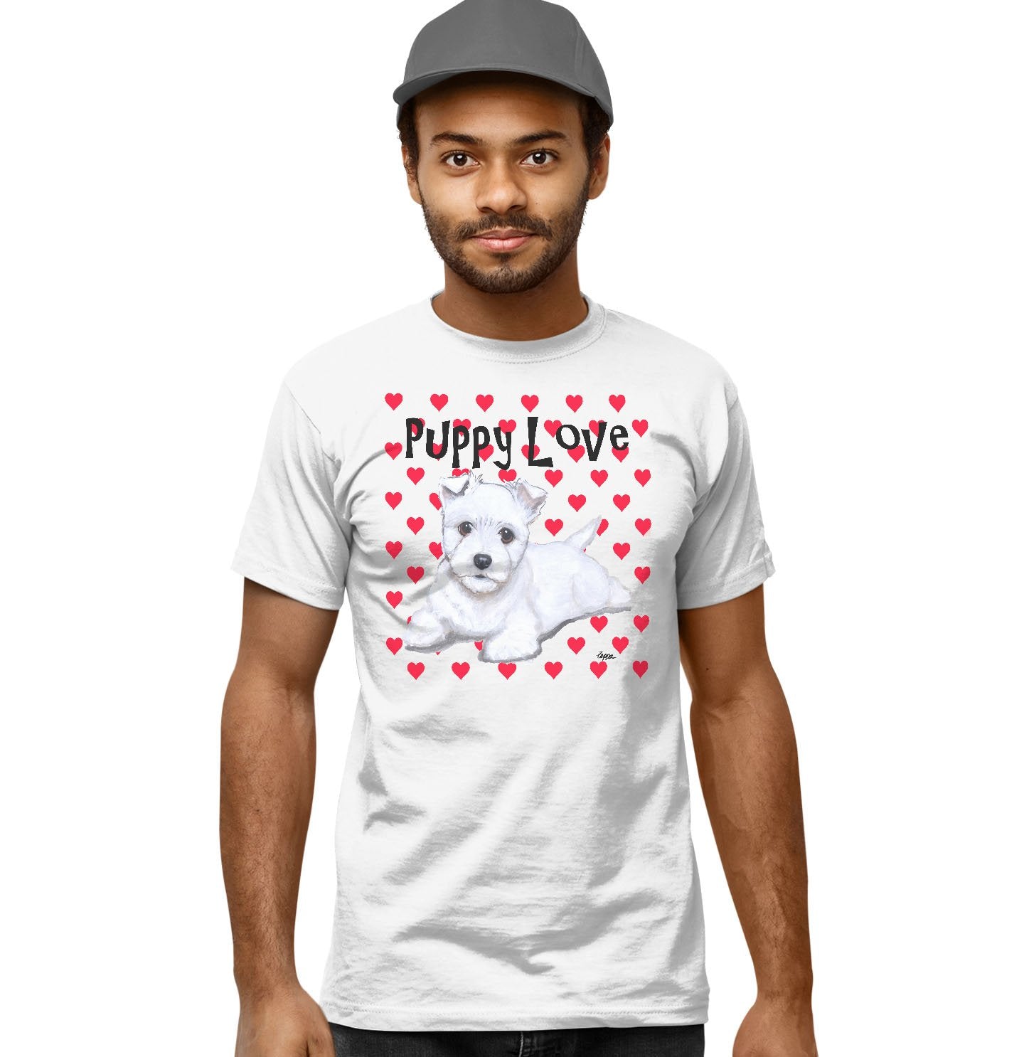 Animal Pride - Westie Puppy Love - Adult Unisex T-Shirt