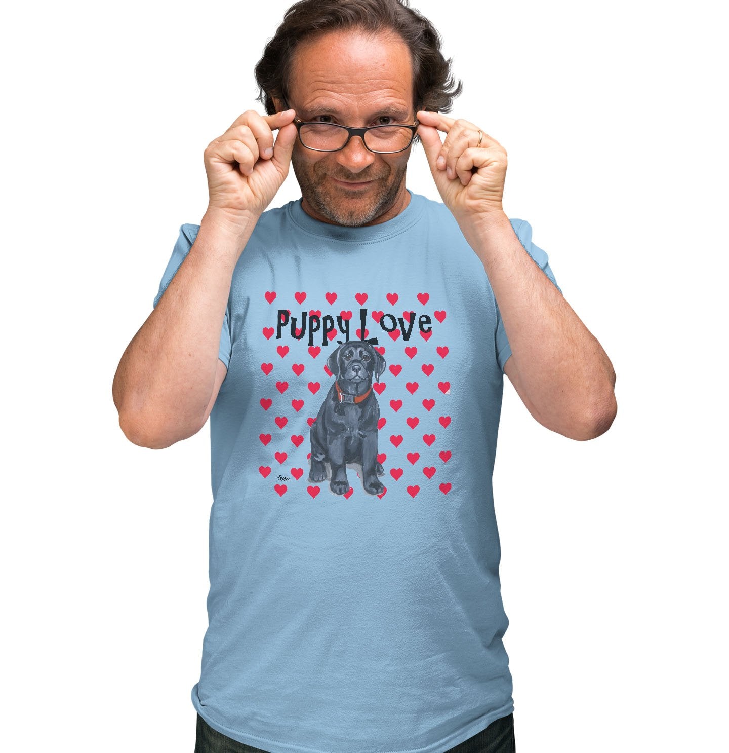 Animal Pride - Black Lab Puppy Love - Adult Unisex T-Shirt