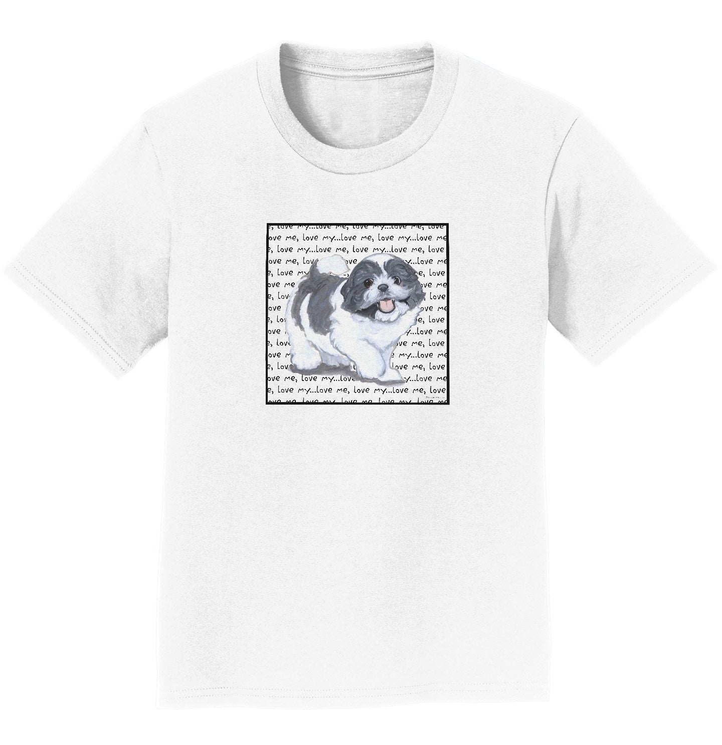 Shih Tzu Love Text - Kids' Unisex T-Shirt