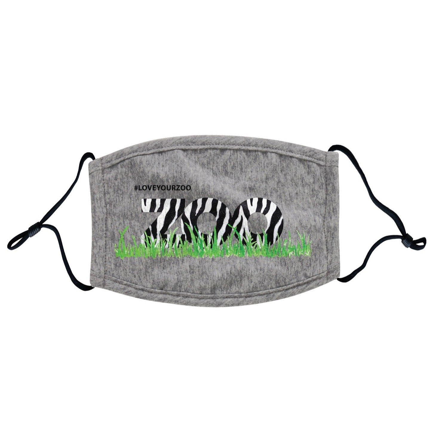 Love Your Zoo - Zebra Pattern Face Mask - Adjustable Ear Loops, Reusable & Washable, Cloth - Animal Pride