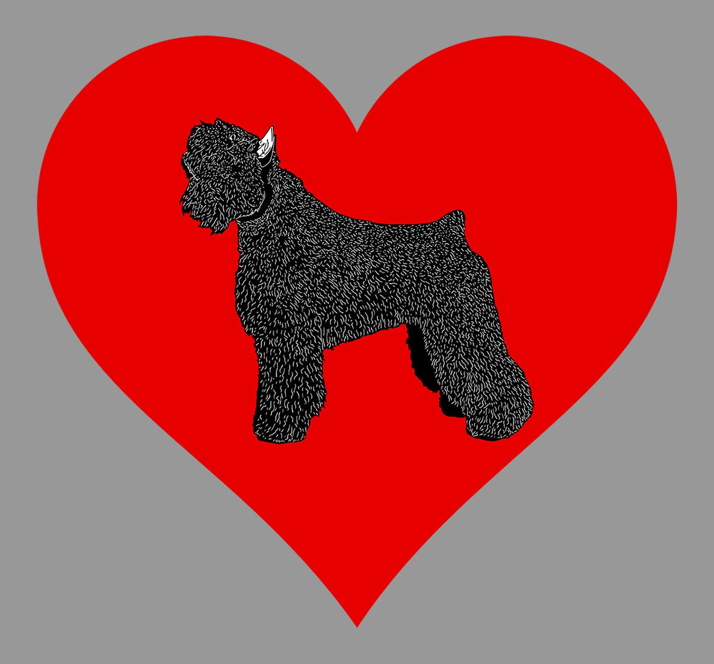 Bouvier Des Flandres on Heart Left Chest - Women's Full-Zip Hoodie Sweatshirt