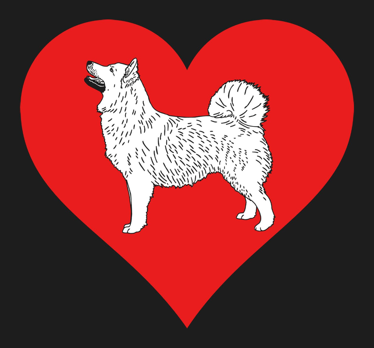Icelandic Sheepdog on Heart Left Chest - Women's Full-Zip Hoodie Sweatshirt