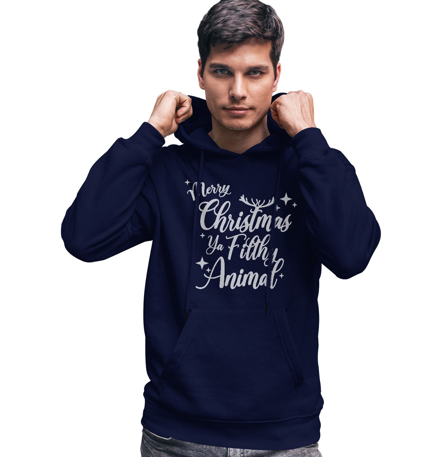 Merry Christmas ya Filthy Animal - Adult Unisex Hoodie Sweatshirt