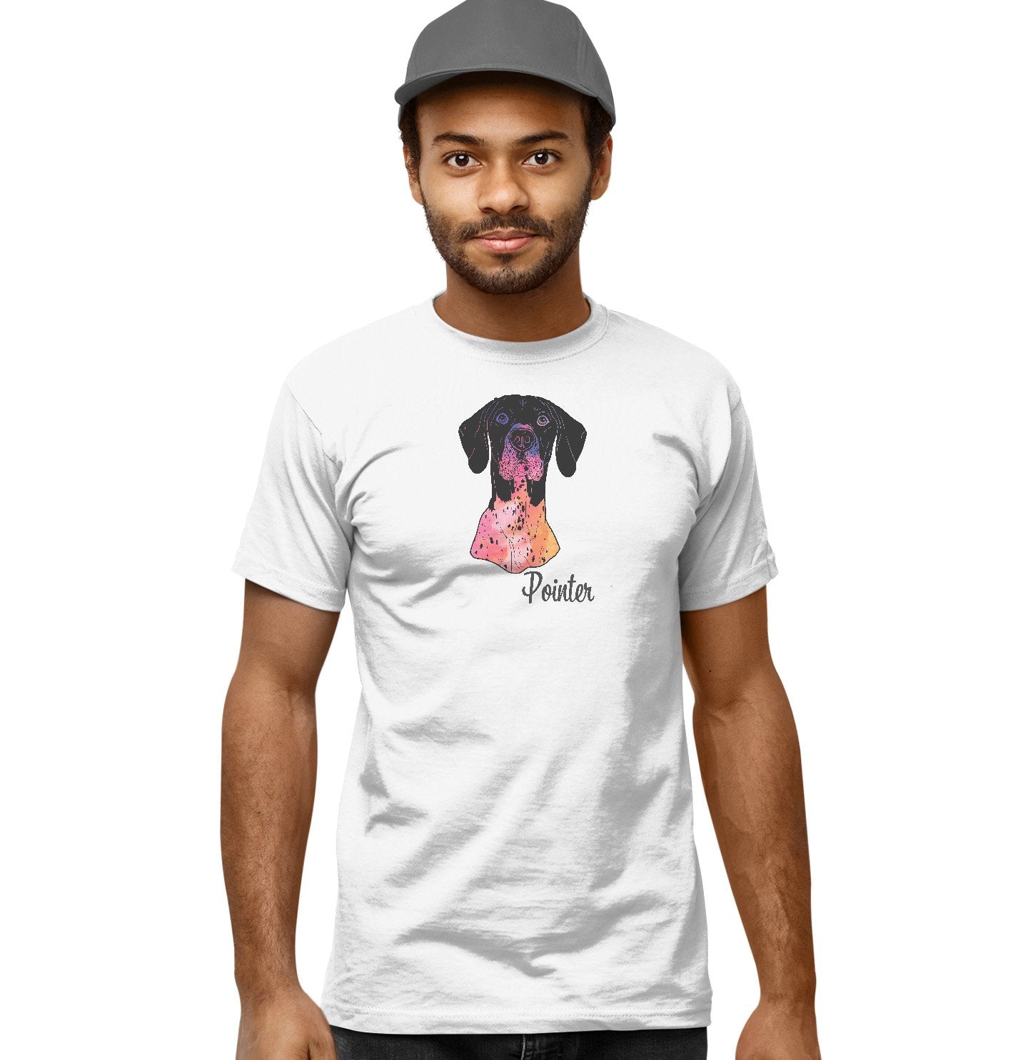 Colorful German Shorthaired Pointer Headshot - Adult Unisex T-Shirt