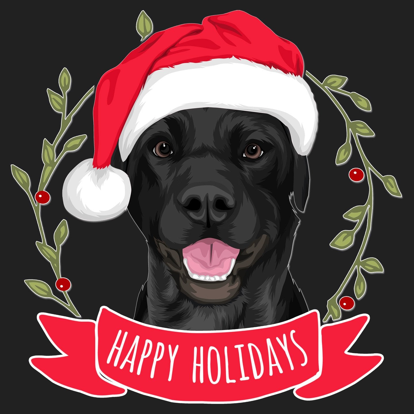 Happy Holidays Lab - Women's V-Neck T-Shirt