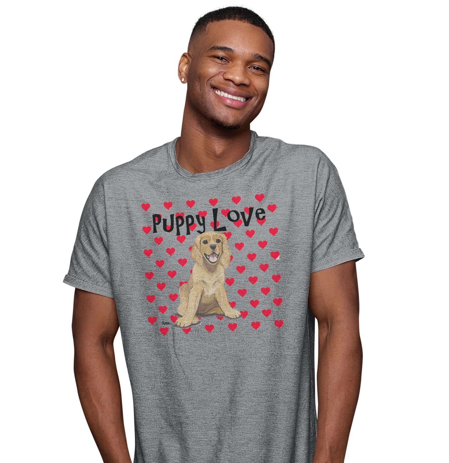 American Cocker Spaniel Puppy Love - Adult Unisex T-Shirt