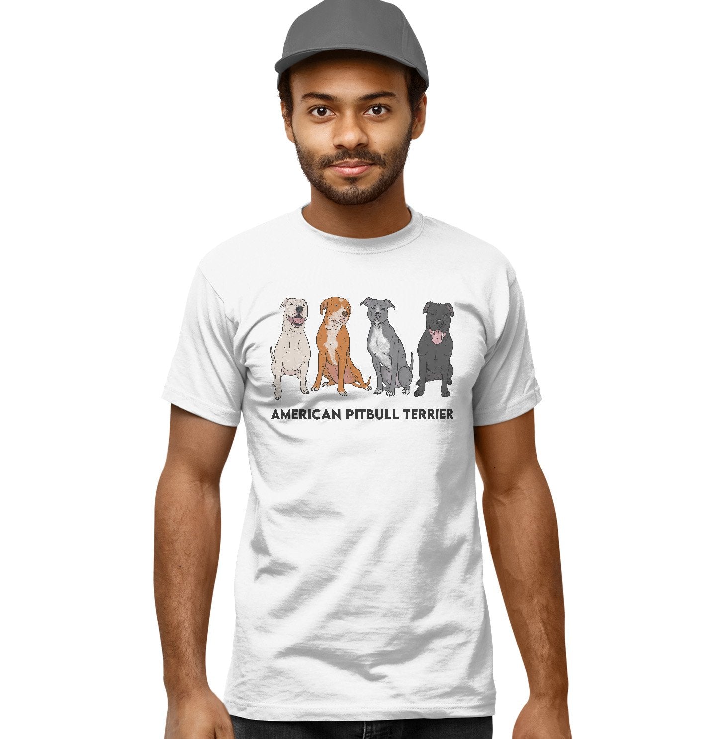 American Pit Bull Terrier Line Up - Adult Unisex T-Shirt
