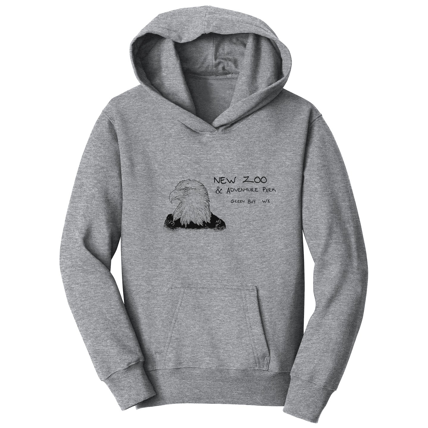 NEW Zoo Bald Eagle Outline - Kids' Unisex Hoodie Sweatshirt