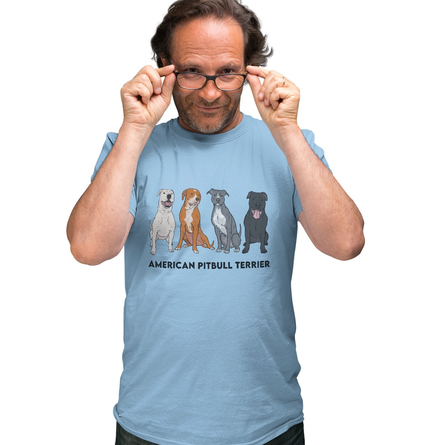 American Pit Bull Terrier Line Up - Adult Unisex T-Shirt