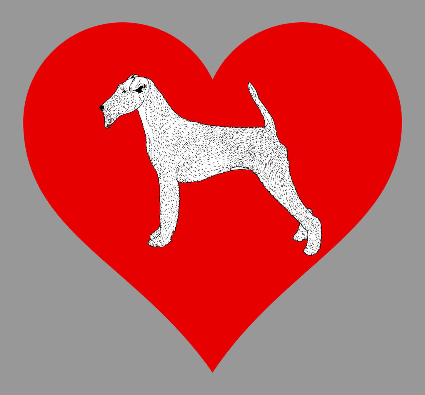 Irish Terrier on Heart Left Chest - Women's Full-Zip Hoodie Sweatshirt