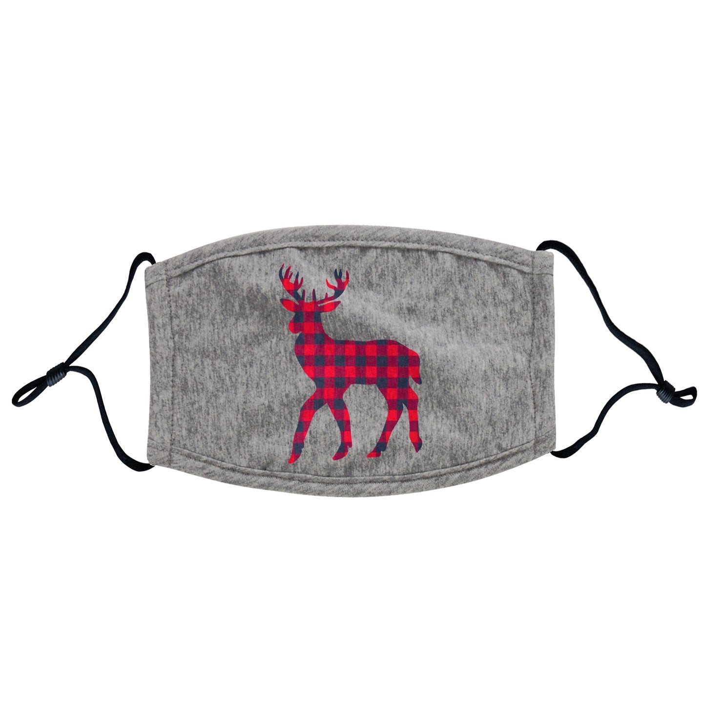 Plaid Deer - Adult Adjustable Face Mask
