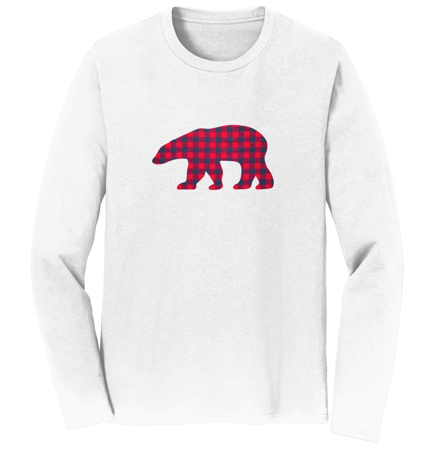 Plaid Bear - Adult Unisex Long Sleeve T-Shirt