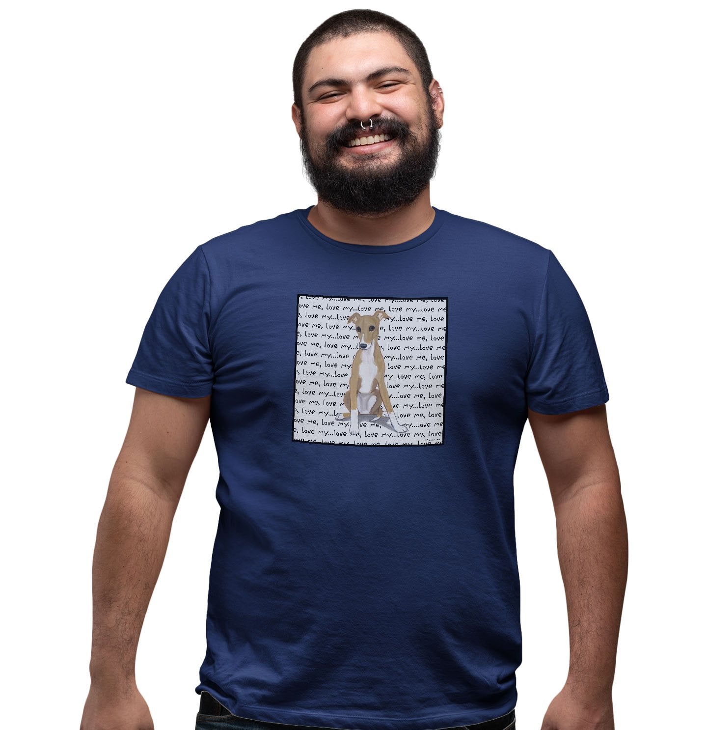 Greyhound Puppy Love Text - Adult Unisex T-Shirt