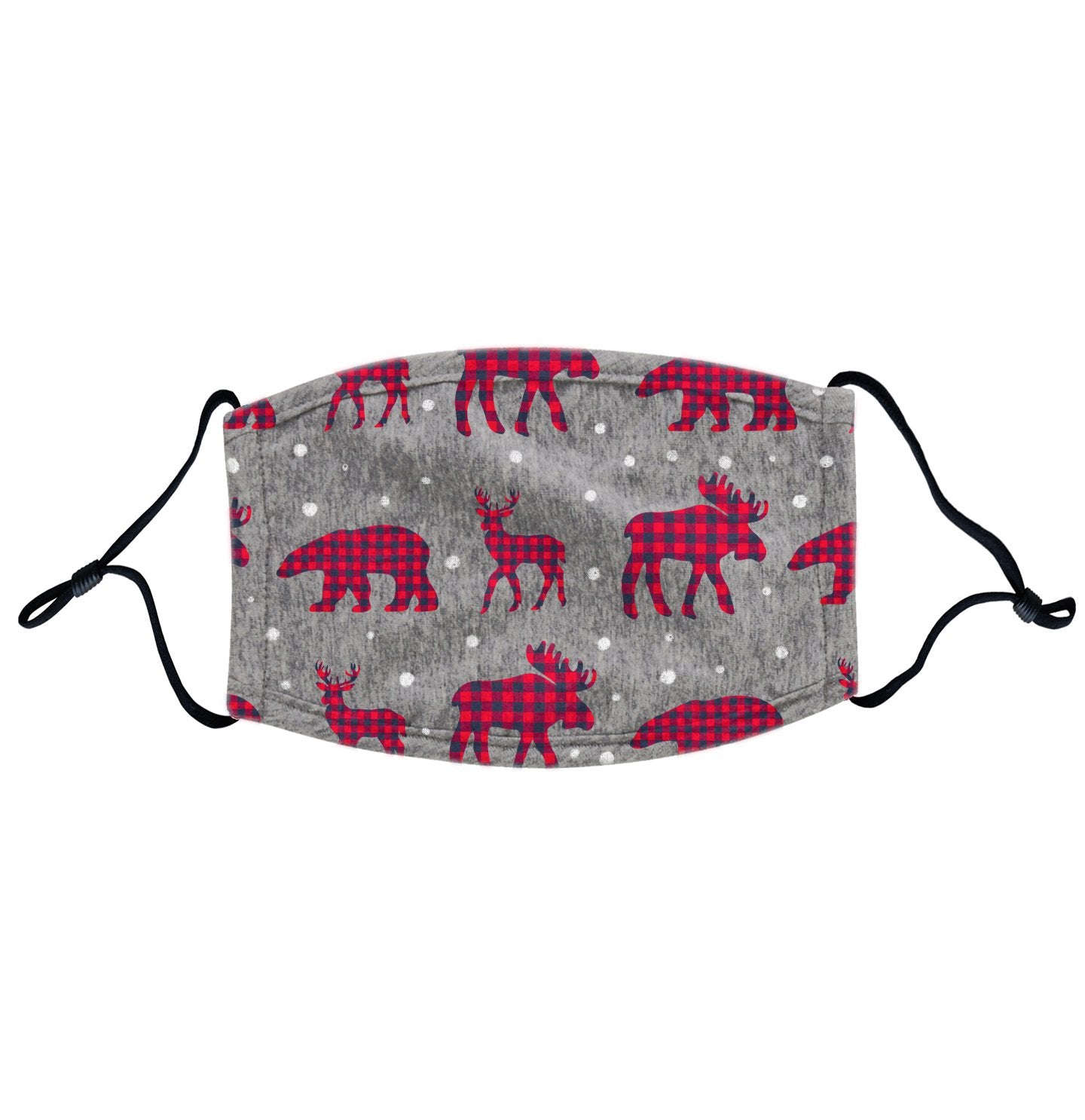 Plaid Animals - Adult Adjustable Face Mask