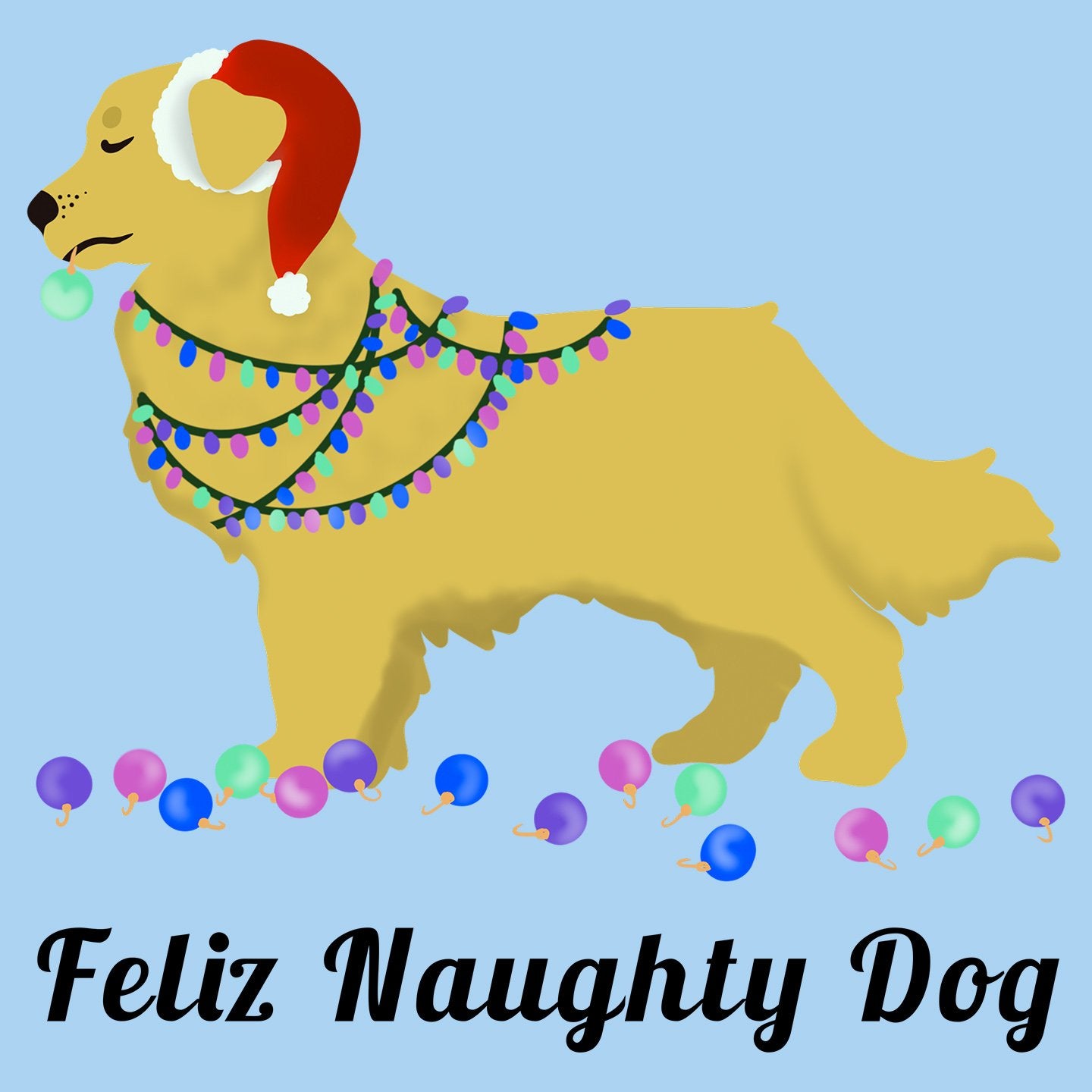 Feliz Naughty Dog Golden Retriever - Kids' Unisex T-Shirt