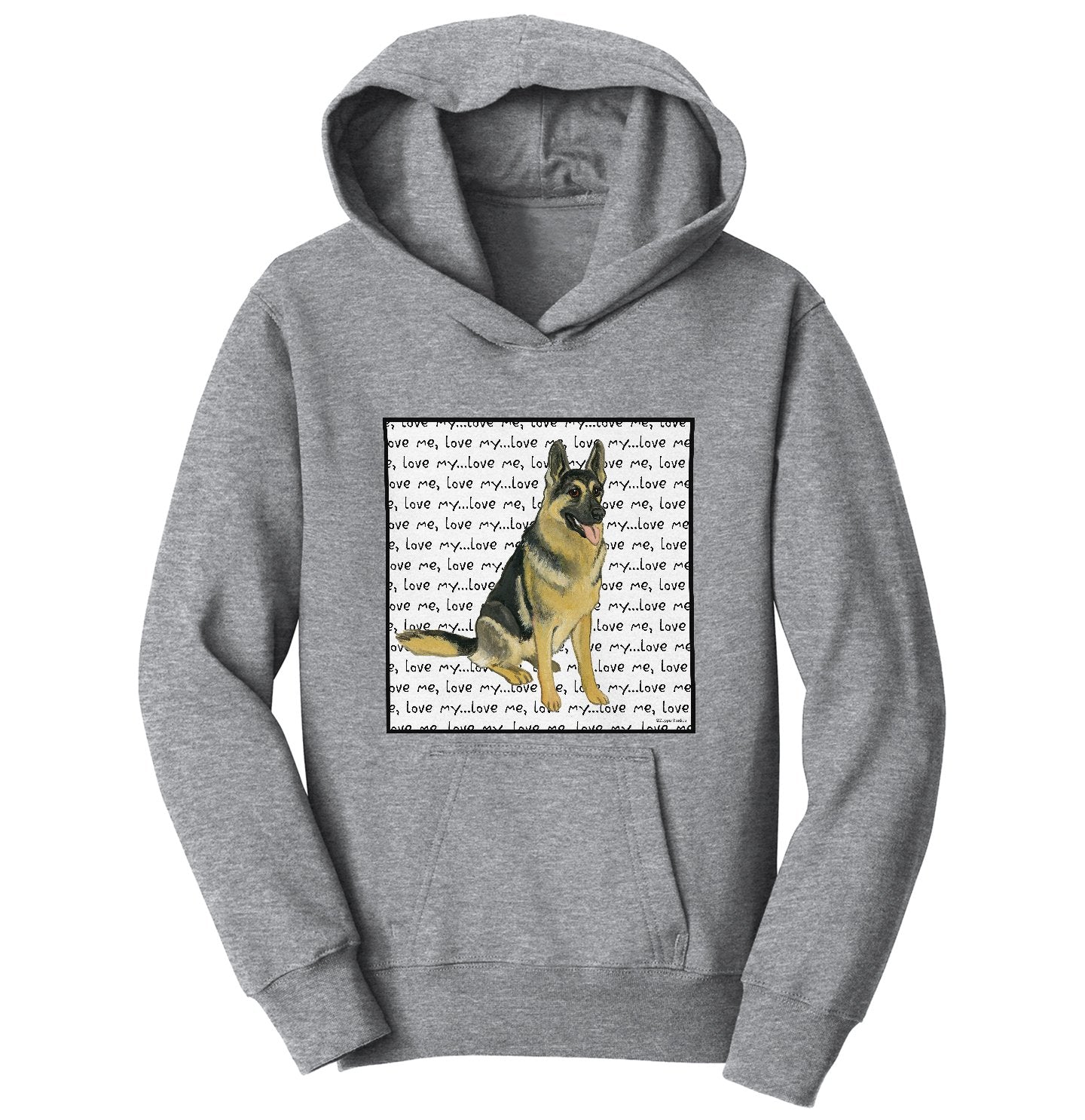 Animal Pride - German Shepherd Love Text - Kids' Unisex Hoodie Sweatshirt